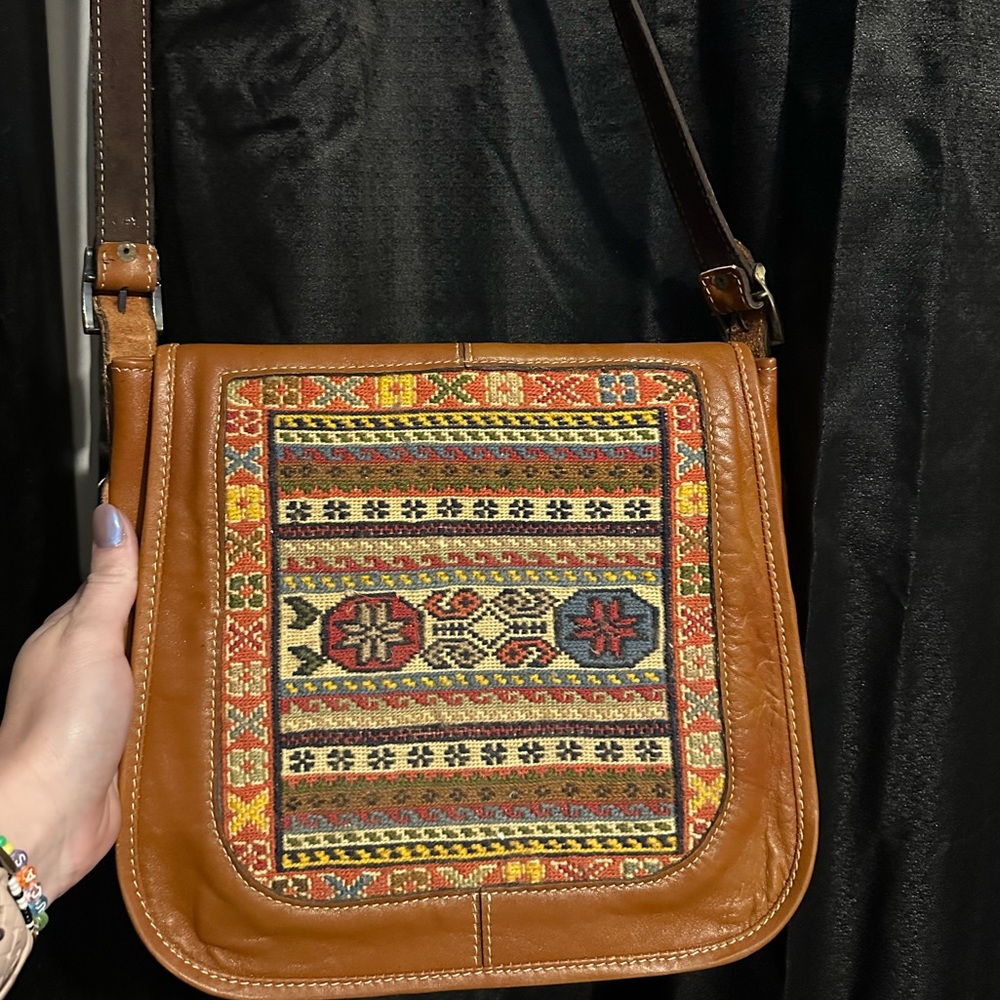 Vintage Leather long strap great condition